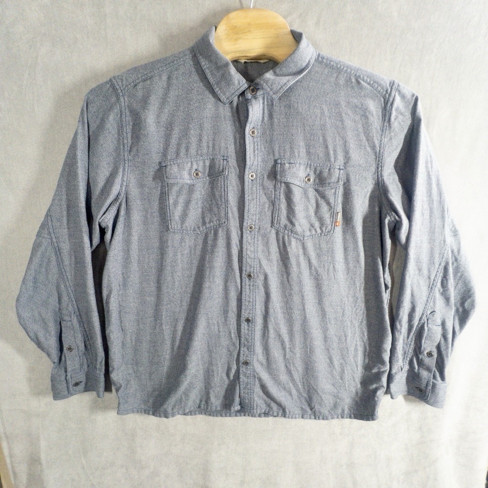 Simms Fishing Button Up 100% Cotton Shirt Mens XL Gorpcore Lake Outdoors
